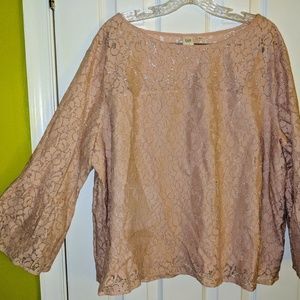 Gap pink lace blouse XXL